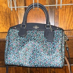 Blue flower Coach purse